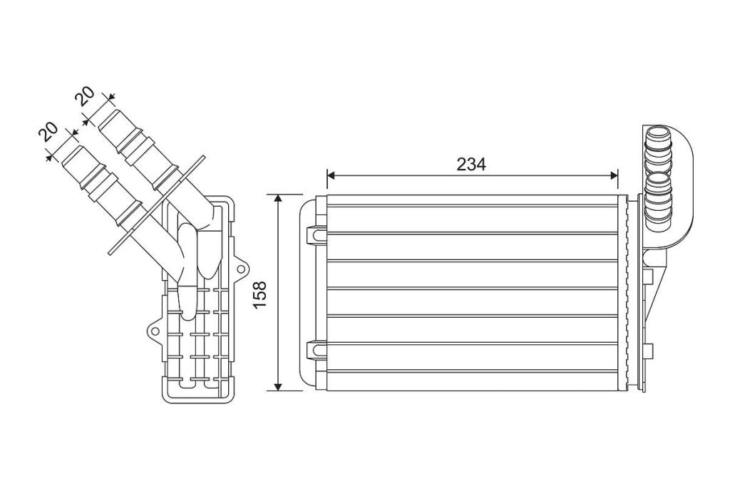 Radiateur de chauffage VALEO ref. 812169